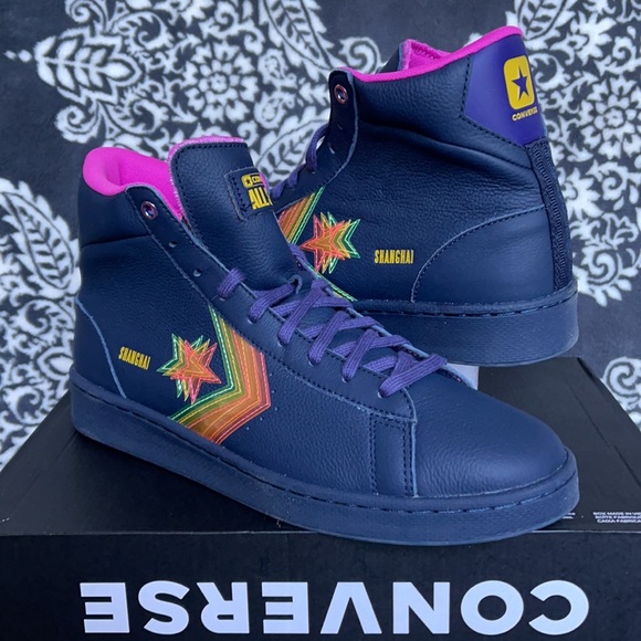 Converse Pro Leather Hi Obsidian/Hyper Magenta MEN`S - Picture 9 of 16